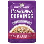 Stella&Chewys Cat CarnivoreCravingsShrds Chk&Tuna 24/2.8oz