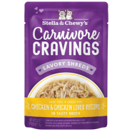 Stella&Chewys Cat CarnivoreCravingsShrds Chk&ChkLvr 24/2.8oz