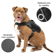 Kurgo Dog RSG Townie Harness MOLLE-Compatible Black Large
