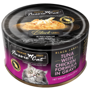 Fussie Cat Black Label Tuna w/Chicken in Gravy 24/2.82oz