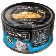 Fussie Cat Black Label Tuna w/SmAnchovies in Gravy 24/2.82oz