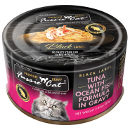 Fussie Cat Black Label Tuna w/Oceanfish in Gravy 24/2.82oz