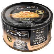 Fussie Cat Black Label Tuna w/Prawns in Gravy 24/2.82oz