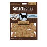 SmartBones Classic Bone Chews Peanut Butter MINI 24 pk