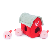 ZippyPaws Burrow Squeaker Toy Pig Barn