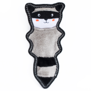 ZippyPaws Z-Stitch Skinny Peltz Squeaker Toy Raccoon