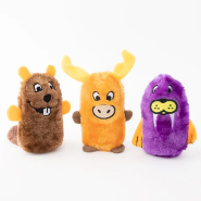 ZippyPaws Squeakie Buddies Beaver/Moose/Walrus 3pk