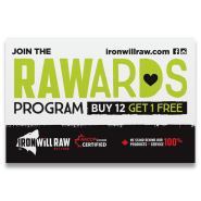Iron Will Raw "Join the RAWards Program" Sticker 6"x4"