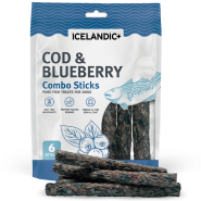 Icelandic+ Dog Combo Sticks Cod & Blueberry 2 oz