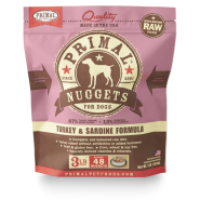 Primal Dog Raw Turkey & Sardine Nuggets 3 lb