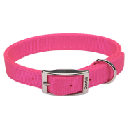 DoublePly Standard Nylon Collar 1x20" Neon Pink