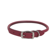 Circle T Oak Tanned Leather Round Collar 5/8x16" Red