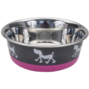 Maslow Design Bowl Pup Pink/Gray 13 oz