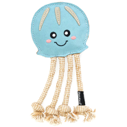 ZippyPaws ecoZippy Suede and Rope Buddies Jellyfish