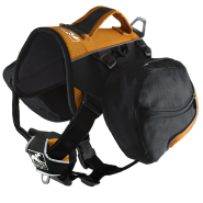 Kurgo Dog Big Baxter Backpack Black/Orange 50-110lb