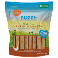 Canine Naturals Hide-Free Puppy Chicken Sticks 5" 10 Pk