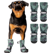 Canada Pooch Soft Shield Boots Green Camo Reflective Size 4