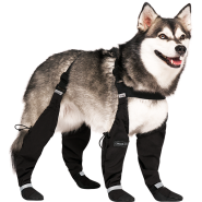 Canada Pooch Suspender Boots Black Size 2 Long