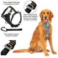 Kurgo Dog Enhanced Strength Tru-Fit Car Harness Charcoal Lrg