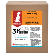 3P Naturals Dog Non-Medicated Beef & Veg 6/1lb