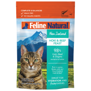 Feline Natural Cat Hoki & Beef 12/3oz Pouches