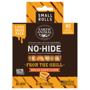 Earth Animal Dog NoHide Roll FromTheGrill GrldCheese Sm 6pk