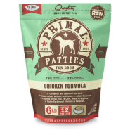 Primal Dog Raw Chicken Patties 6 lb