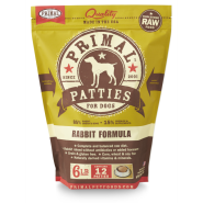 Primal Dog Raw Rabbit Patties 6 lb