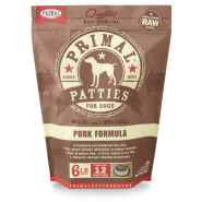Primal Dog Raw Pork Patties 6 lb