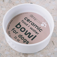 Dexypaws Dog Ceramic Bowl White 6.3" 26oz