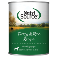 NutriSource Dog Turkey & Rice 12/13oz