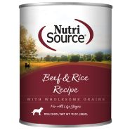 NutriSource Dog Beef & Rice 12/13oz