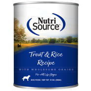 NutriSource Dog Trout & Rice 12/13oz