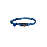 Safecat Fashion Bkwy Collar 12" Blue Leopard