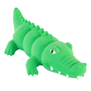 Rascals Dog Toy Latex Crocodile Green 4"