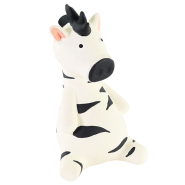 Rascals Dog Toy Latex Zebra Black 6"