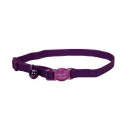 SafeCat Adj Nyl Bkwy Collar Purple 12"