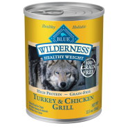 Blue Wilderness Dog Healthy Wt GF Trky&Ckn 12/12.5 oz