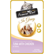 Fussie Cat Premium Tuna w/Chicken in Gravy 12/2.47oz
