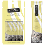 Fussie Cat Treats Premium Tuna w/Shrimp Puree 4/0.5oz